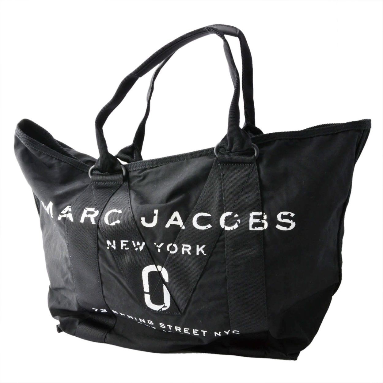 マークジェイコブス MARC JACOBS M0011223-001 Black ミリタリーロゴプリント トートバッグ A4サイズ対応 New Logo Tote