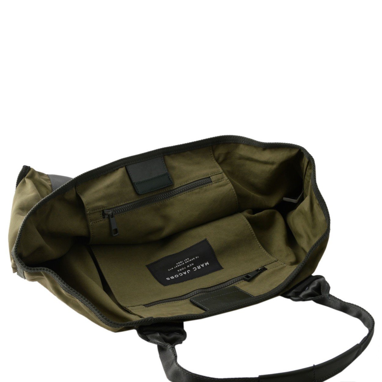 マークジェイコブス MARC JACOBS M0011223-313 Army Green ミリタリーロゴプリント トートバッグ A4サイズ対応 New Logo Tote