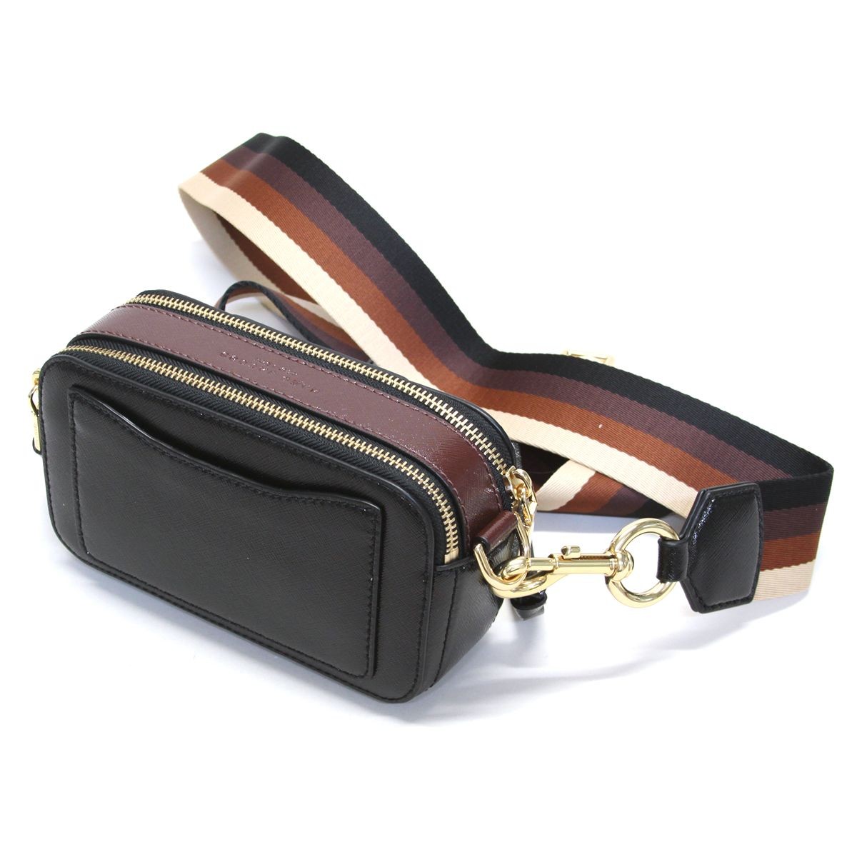 マークジェイコブス MARC JACOBS M0012623-002 Black Multi ダブルJロゴ ダルメシアン ヘアカーフ スナップショット スナップショット ショルダーバッグ  Dalmation Haircalf Snapshot