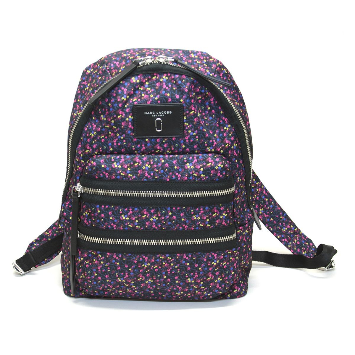 マークジェイコブス MARC JACOBS M0012635-401 Blue Multi ダブルJロゴ ミックスベリープリント ナイロン バックパック リュックサック Mixed Berries Print Nylon Biker Backpack