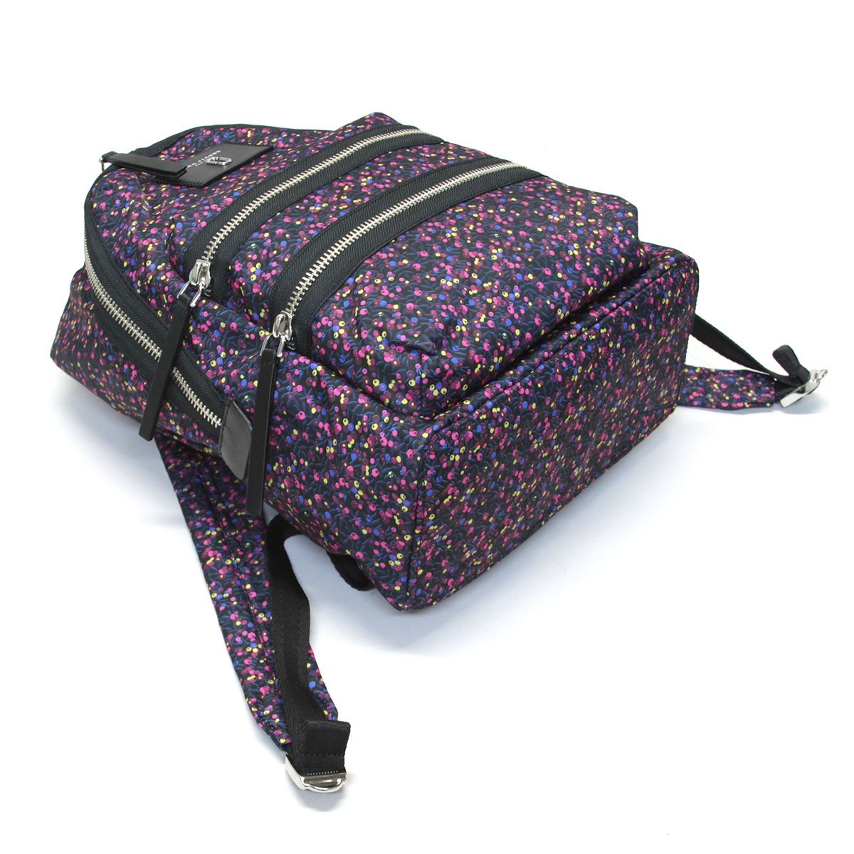 マークジェイコブス MARC JACOBS M0012635-401 Blue Multi ダブルJロゴ ミックスベリープリント ナイロン バックパック リュックサック Mixed Berries Print Nylon Biker Backpack