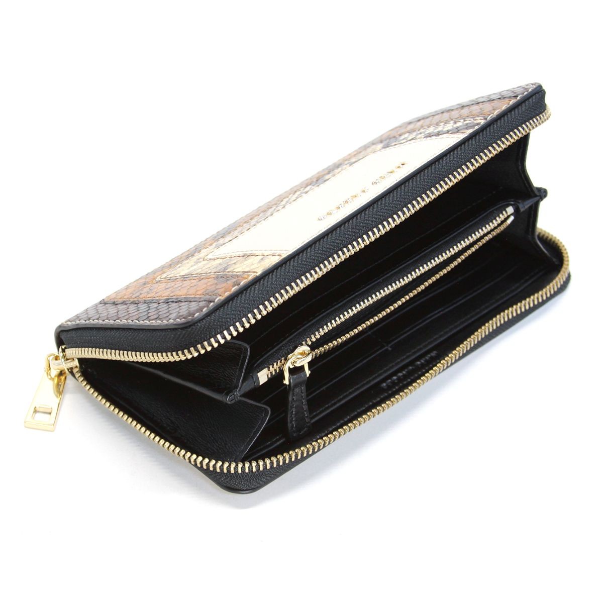 マークジェイコブス MARC JACOBS M0012660-163 Parchment Multi スネーク柄 パッチワーク ラウンドファスナー長財布 Snake Standard Continental Wallet