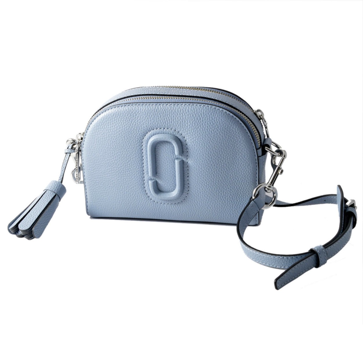 マークジェイコブス MARC JACOBS M0009474-458 Light Blue ダブルJロゴ＆タッセルチャーム シャッター スモール カメラ バッグ ショルダーバッグ shutter small camera bag
