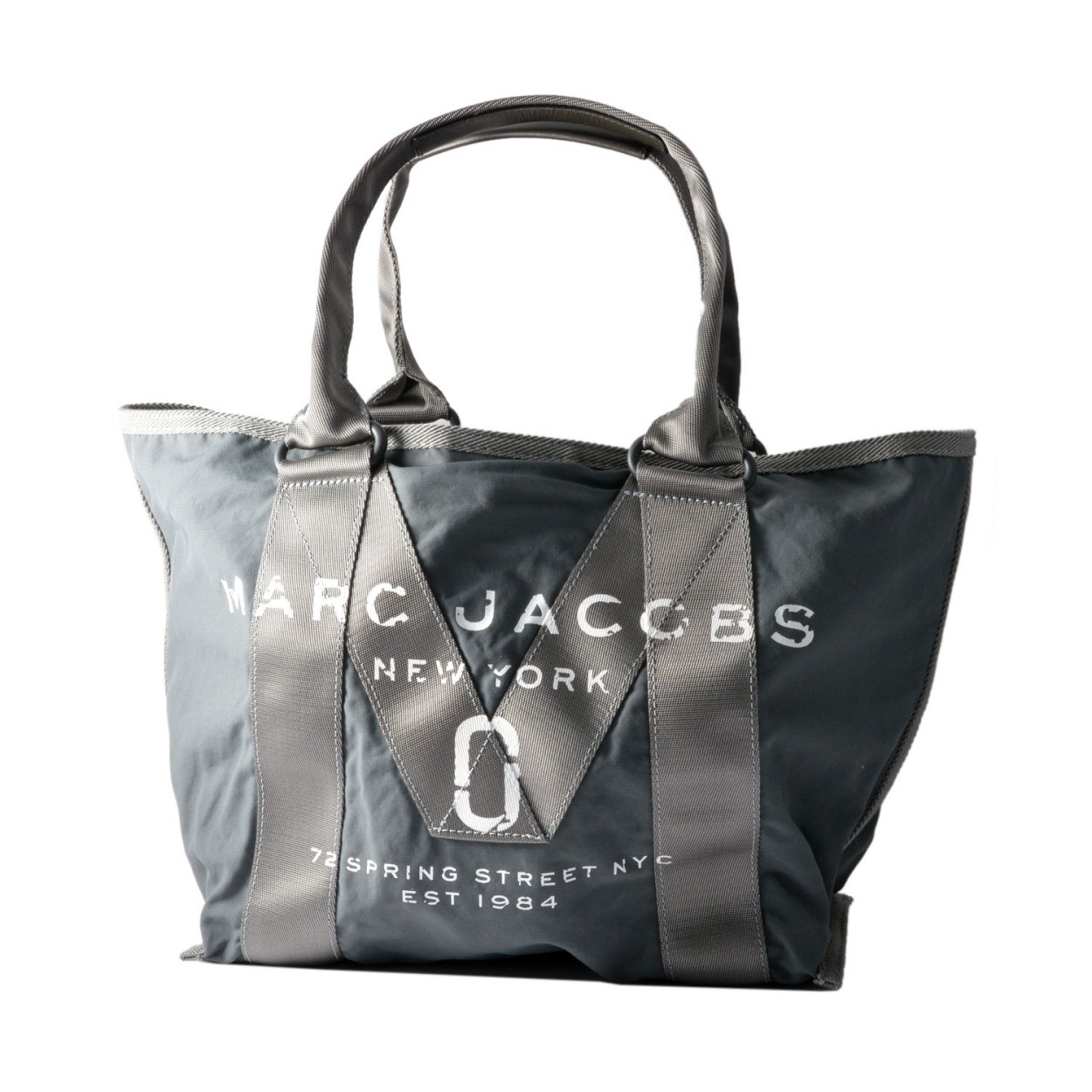 マークジェイコブス MARC JACOBS M0011222-023 Graphite ミリタリーロゴプリント トートバッグ スモール A4サイズ対応 New Logo Small Tote