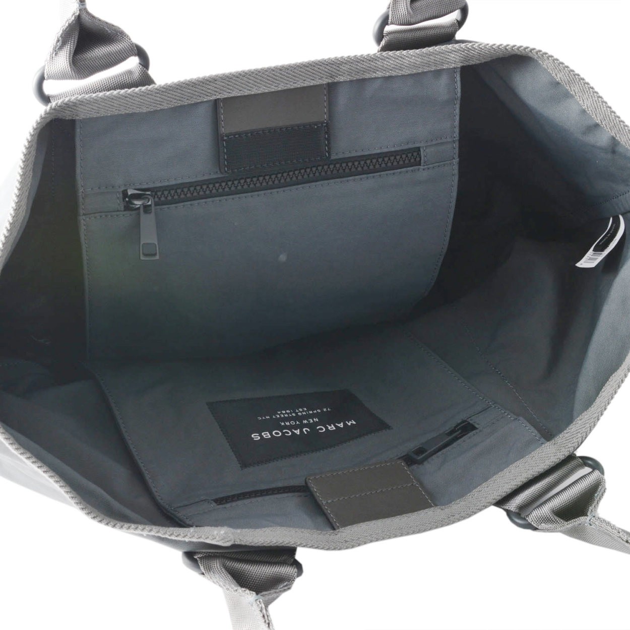 マークジェイコブス MARC JACOBS M0011222-023 Graphite ミリタリーロゴプリント トートバッグ スモール A4サイズ対応 New Logo Small Tote