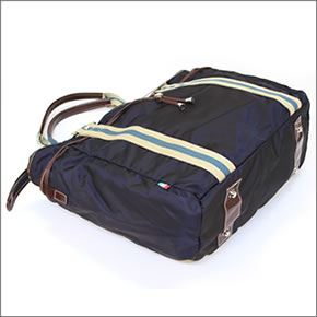 オロビアンコ ARCANA DA-A NYLON メンズ ショルダー・トートバッグ ナイロン×レザー ネイビー/ブラウン BLU-013/CASTAGNA