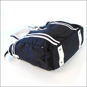 オロビアンコ ARCANA DA-A NYLON メンズ ショルダー・トートバッグ 千鳥格子柄 ナイロン×レザー ネイビー/ホワイト BLUE/SOFT-BIANCO