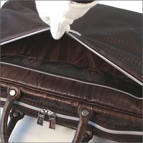 オロビアンコ VATICANA メンズ ショルダーストラップ付 ビジネスバッグ ブリーフケース 千鳥格子柄 ナイロン×レザー ブラウン/ブラウン（ブルー/コニャック） T.MORO/MARRONE