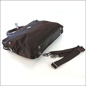 オロビアンコ VATICANA メンズ ショルダーストラップ付 ビジネスバッグ ブリーフケース 千鳥格子柄 ナイロン×レザー ブラウン/ブラウン（ブルー/コニャック） T.MORO/MARRONE