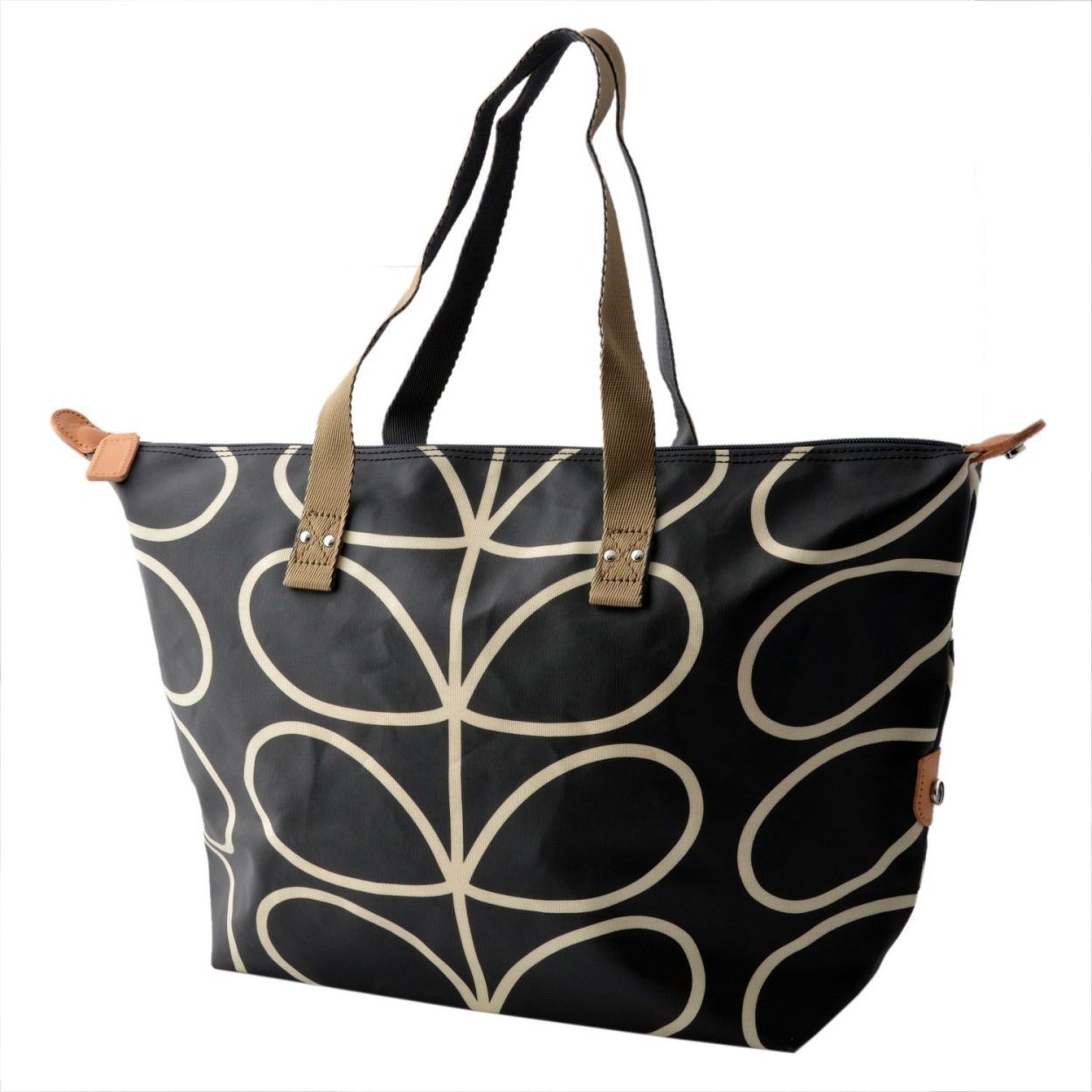 オーラカイリー Orla Kiely 0ETCLIN131 Liquorice ショルダーバッグ GIANT LINEAR STEM Zip Shopper