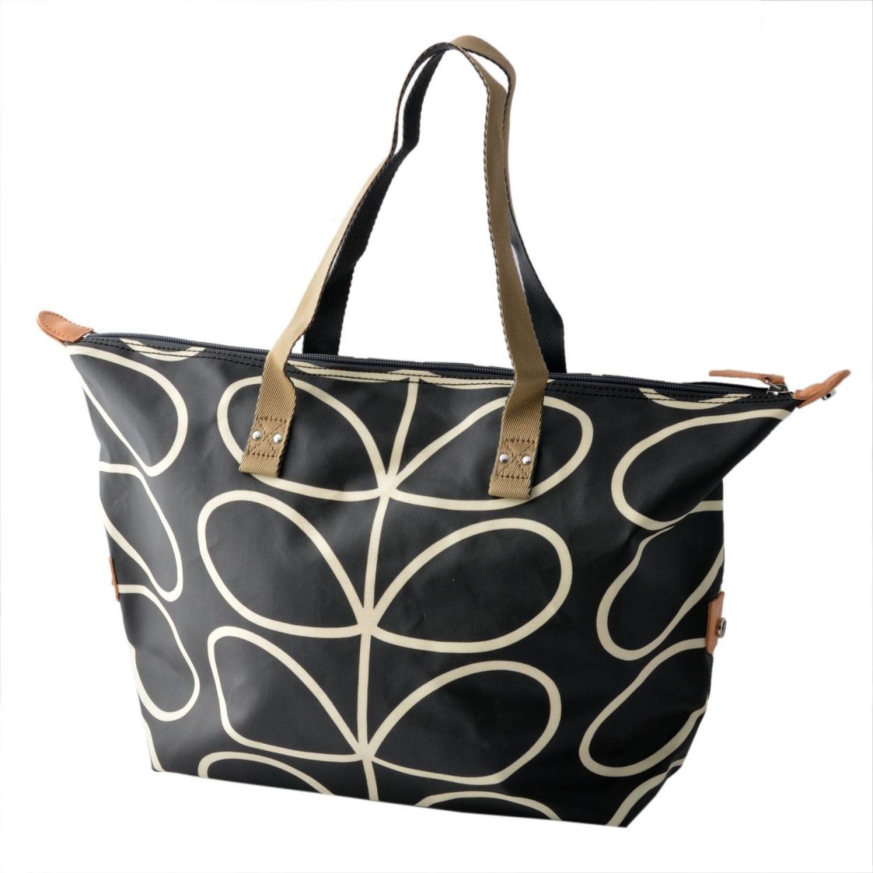 オーラカイリー Orla Kiely 0ETCLIN131 Liquorice ショルダーバッグ GIANT LINEAR STEM Zip Shopper
