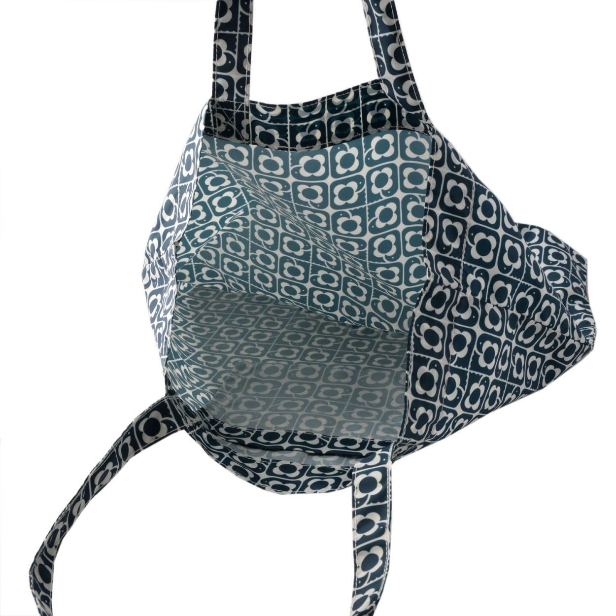 オーラカイリー Orla Kiely 17SEDLB307 Navy トートバッグ ショッピングバッグ DISTY LOVE BIRDS Packaway Tote