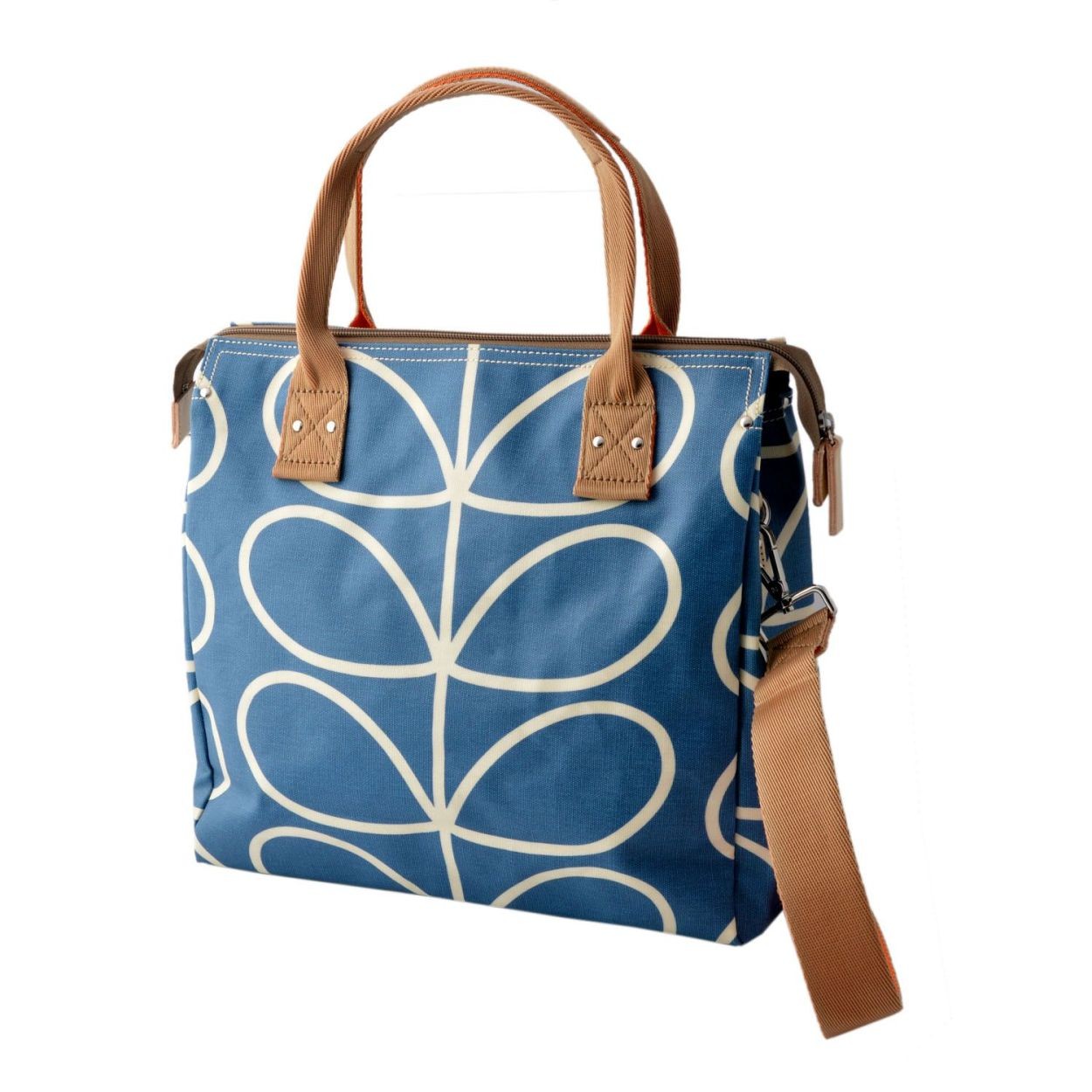 オーラカイリー Orla Kiely 17SELIN100 Marine 2WAY ショルダートートバッグ GIANT LINEAR STEM Zip Messenger