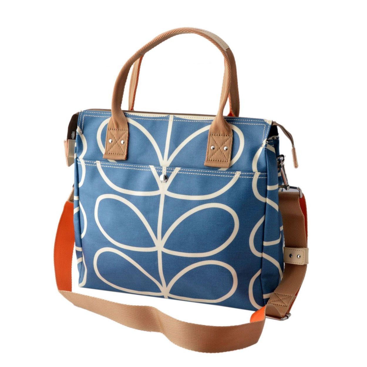 オーラカイリー Orla Kiely 17SELIN100 Marine 2WAY ショルダートートバッグ GIANT LINEAR STEM Zip Messenger