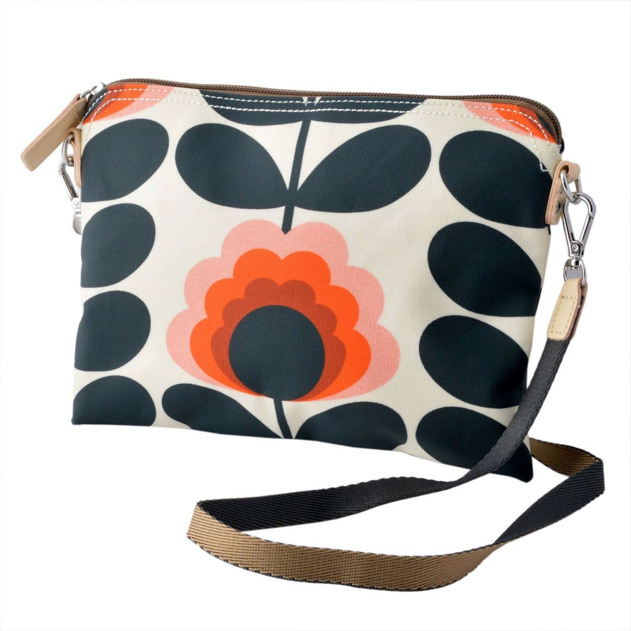 オーラカイリー Orla Kiely 17SESFS136 Sunset ショルダーストラップ付 トラベルポーチ バッグ クロスボディ SUMMER FROWER STEM Travel Pouch