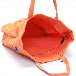 ポロ ラルフローレン BIG PONY TOTE  405532853012 BEDOFRD ORANGE W/ ROYAL PP ファスナー付 キャンバス トートバッグ