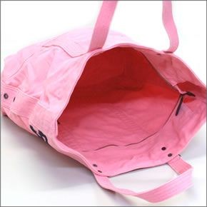 ポロ ラルフローレン BIG PONY TOTE  405532853013 PERFECTLY PINK W/ NAVY PP ファスナー付 キャンバス トートバッグ
