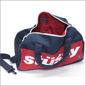 ステューシー STUSSY×Herschel Supply SPORT SP15 LARGE DUFFLE BAG 134111 NAVY ハーシェル サプライ コラボ Wネーム スポーツMIX 2WAY ダッフルバッグ ボストンバッグ