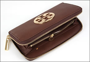【TORY BURCH】トリーバーチ ラウンドファスナー長財布 チョコレート 50005060-225