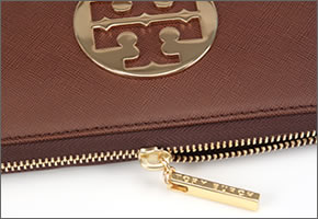 【TORY BURCH】トリーバーチ ラウンドファスナー長財布 チョコレート 50005060-225