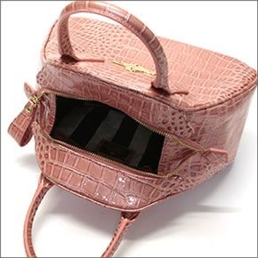 ヴィヴィアン ウエストウッド  クロコ型押し ハンドバッグ NEW CHANCERY 6321 468 SALMONE