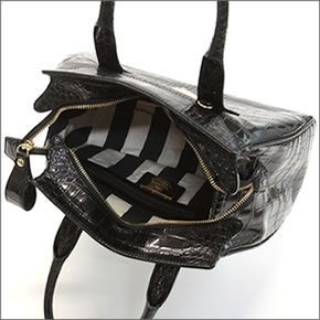 ヴィヴィアン ウエストウッド  クロコ型押し 2WAY ショルダー・ハンドバッグ NEW CHANCERY 6454 137 BALCK