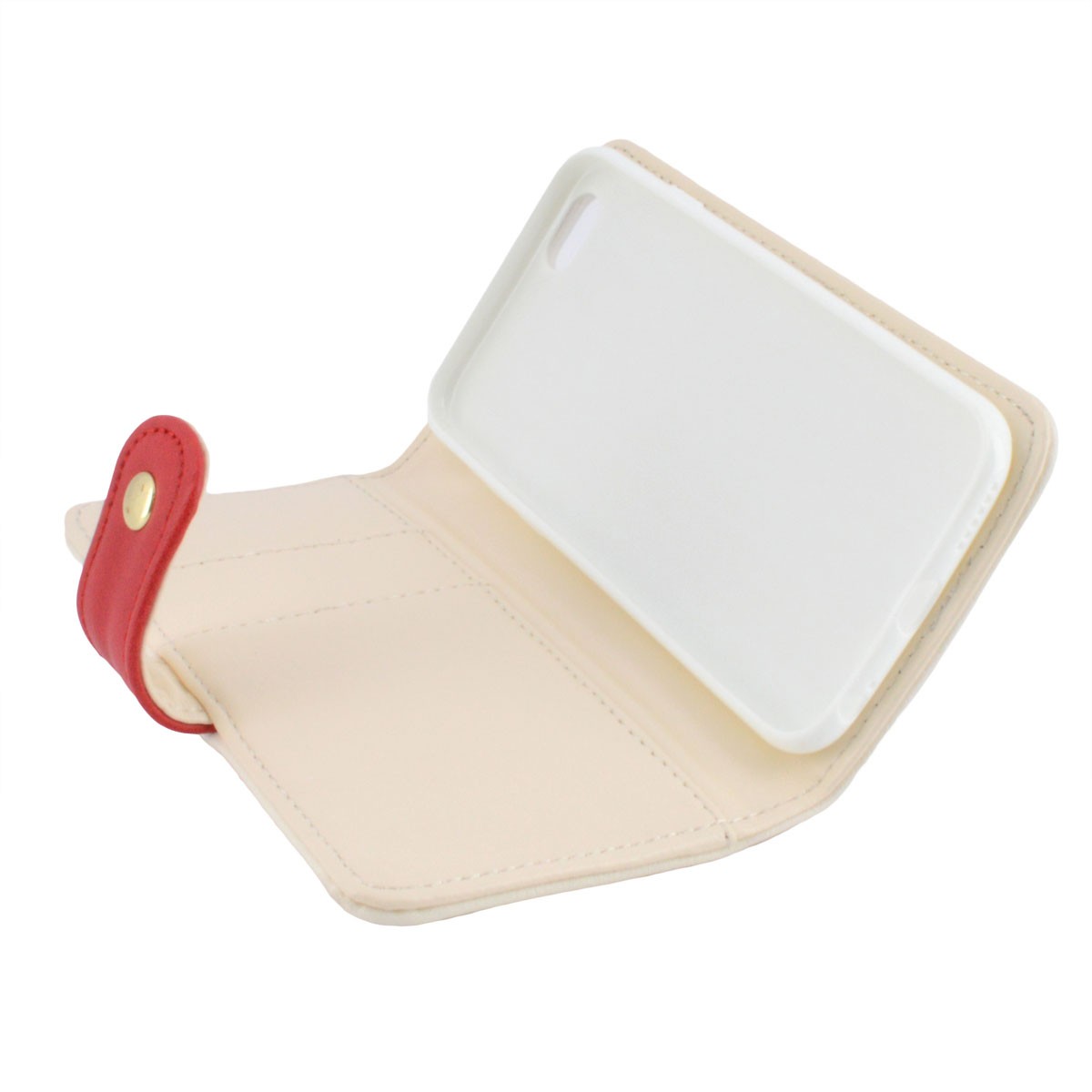 アネロ anello  ZH-L0284-RE POLAR BEAR BENJAMIN オシャレなシロクマ ベンジャミン iPhone6・6s専用 手帳型ケース スマートフォン スマホケース アイフォンカバー