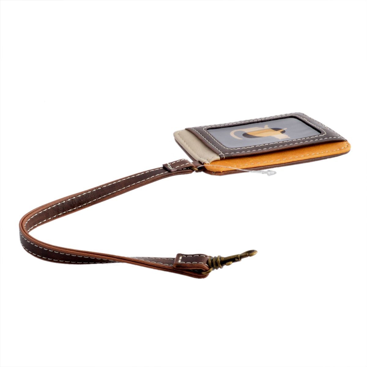 アネロ anello  ZU-D0701-BR ネコシルエット型押し ストラップ付 パスケース 定期入れ ☆猫シリーズ☆