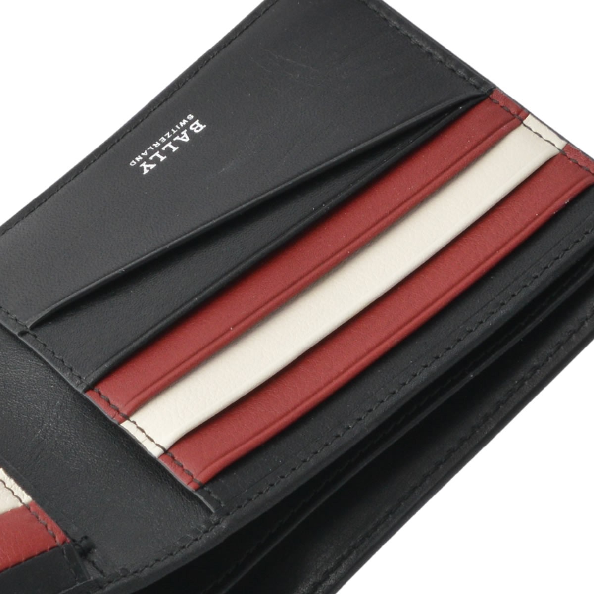 バリー BALLY TEISEL 300 6222040 バリーストライプ(内側） 小銭入れ付 二つ折り財布
