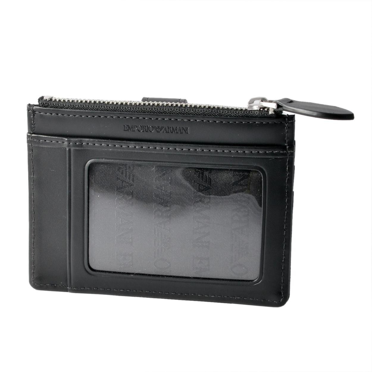 エンポリオアルマーニ EMPORIO ARMANI Y4R151 YC043 80001 イーグル型押し 定期＆小銭入れ付 カードケース