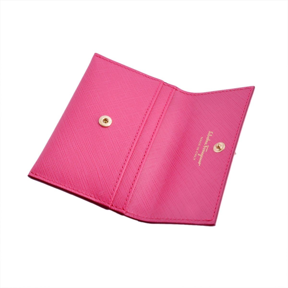 サルバトーレフェラガモ Salvatore Ferragamo 22C233 643617 framboise VARA ヴァラ・リボン カードケース 名刺入れ