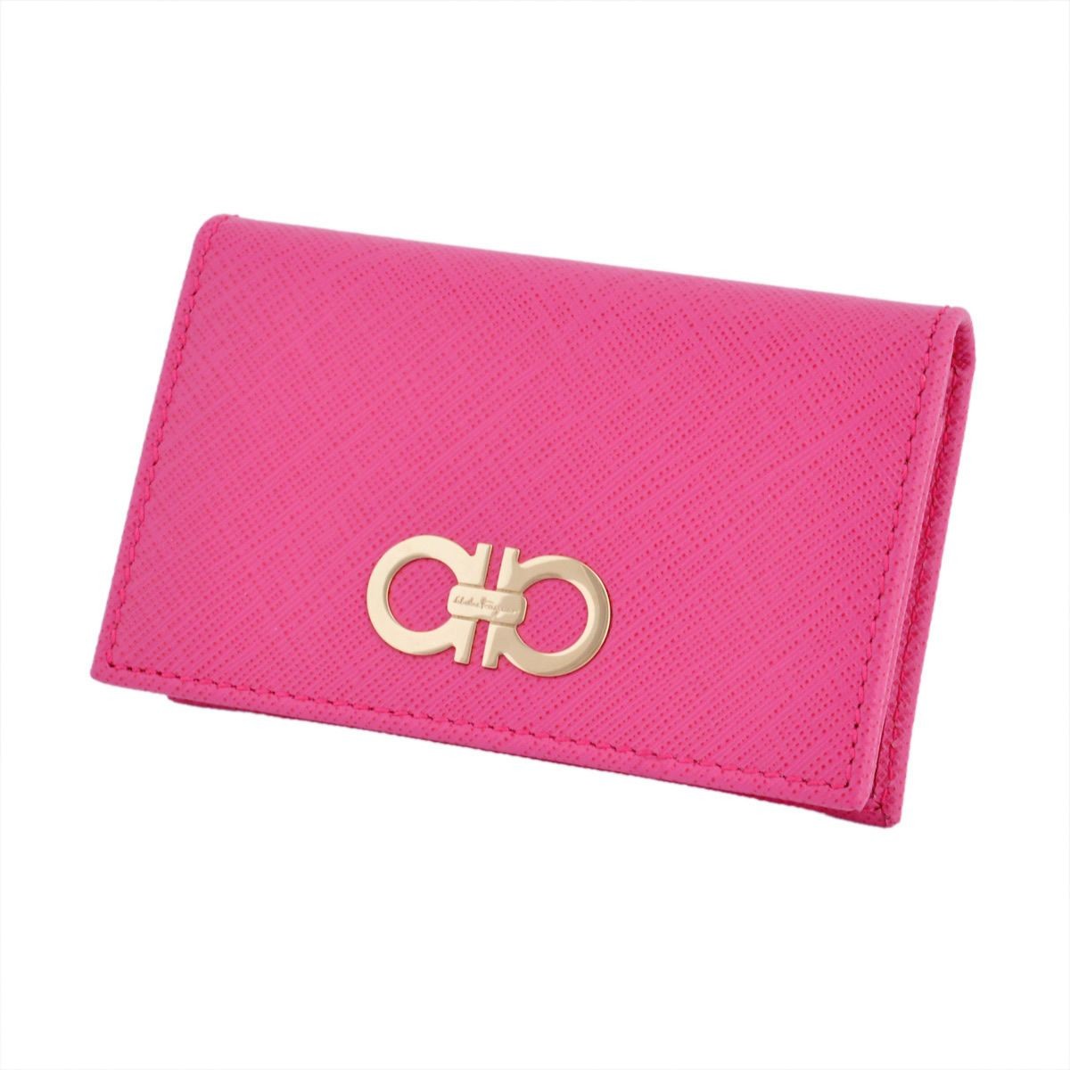 サルバトーレフェラガモ Salvatore Ferragamo 22C330 642329 framboise GANCINI ガンチーニ カードケース 名刺入れ