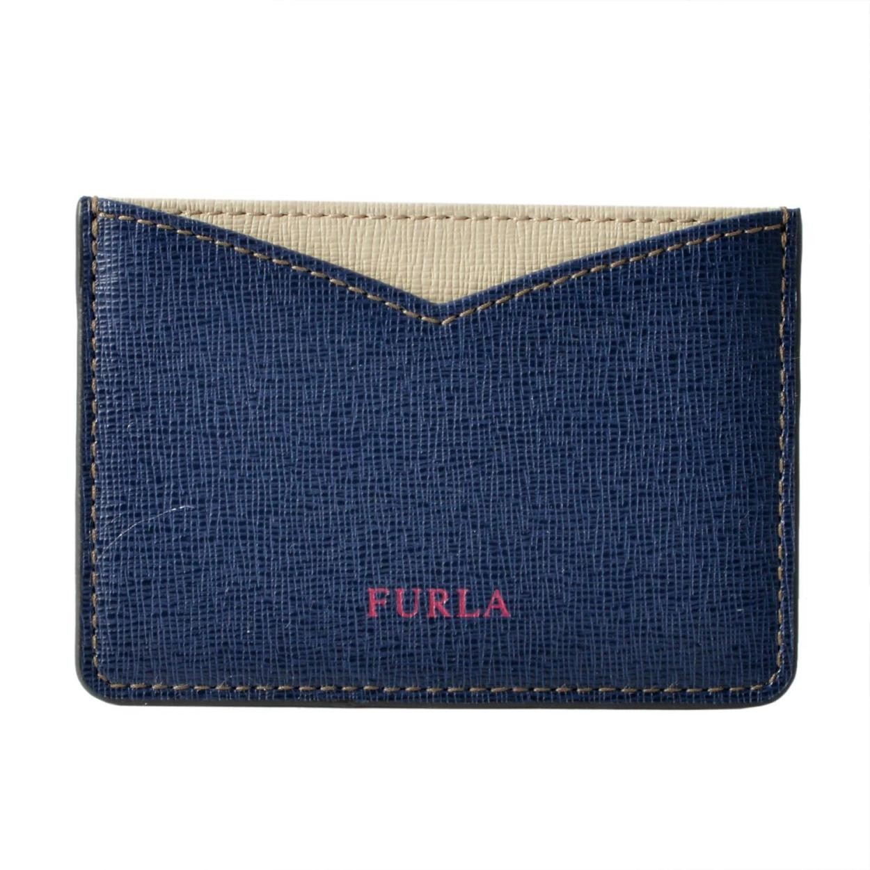フルラ FURLA 904401 NAVY+CRETA PS28 B30 ジョイア カラーブロック 名刺入れ カードケース GIOIA S CREDIT CARD CASE