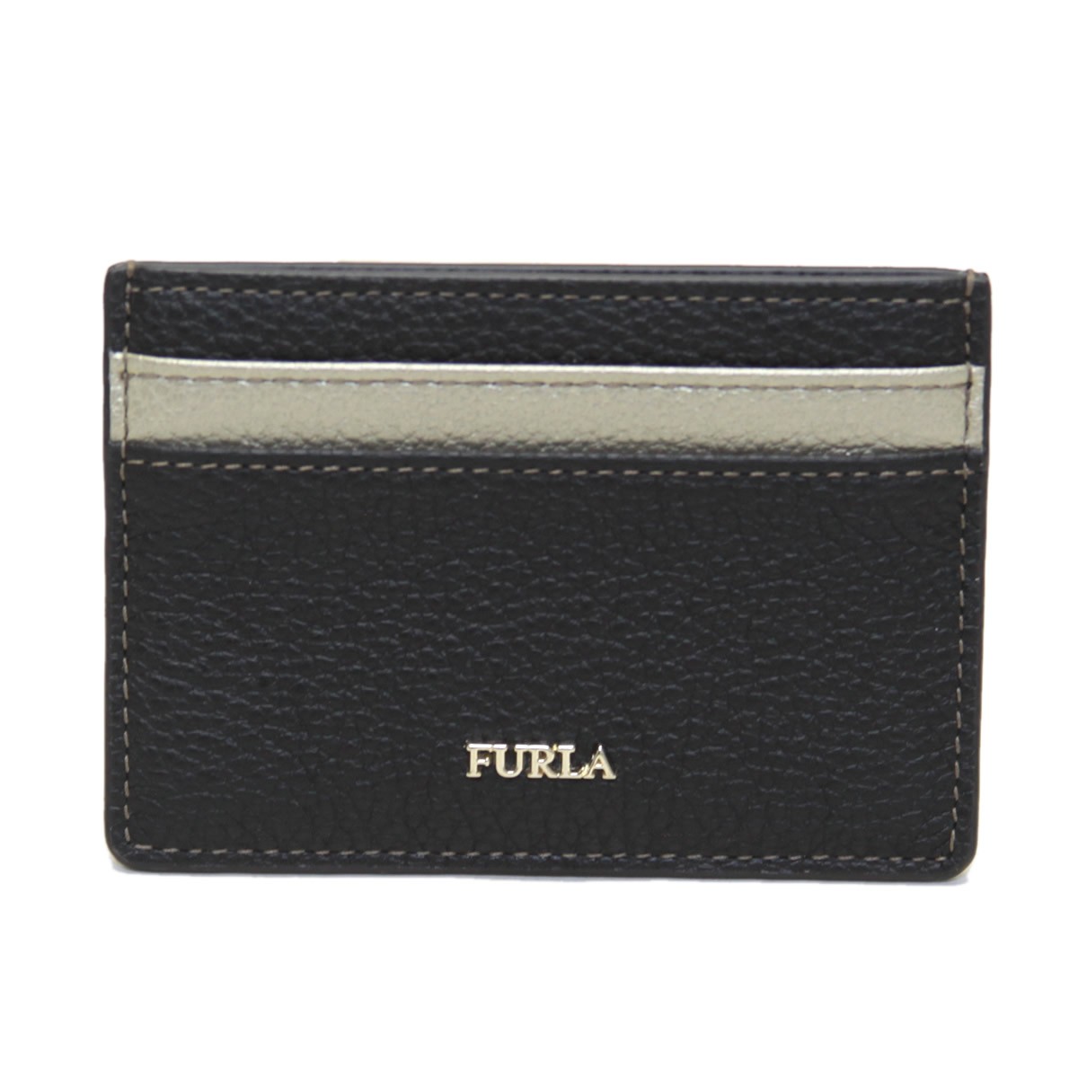 フルラ FURLA 924575 ONYX+COLOR GOLD PU01 CO3 バビロン カラーブロック 名刺入れ カードケース BABYLON S CREDIT CARD CASE
