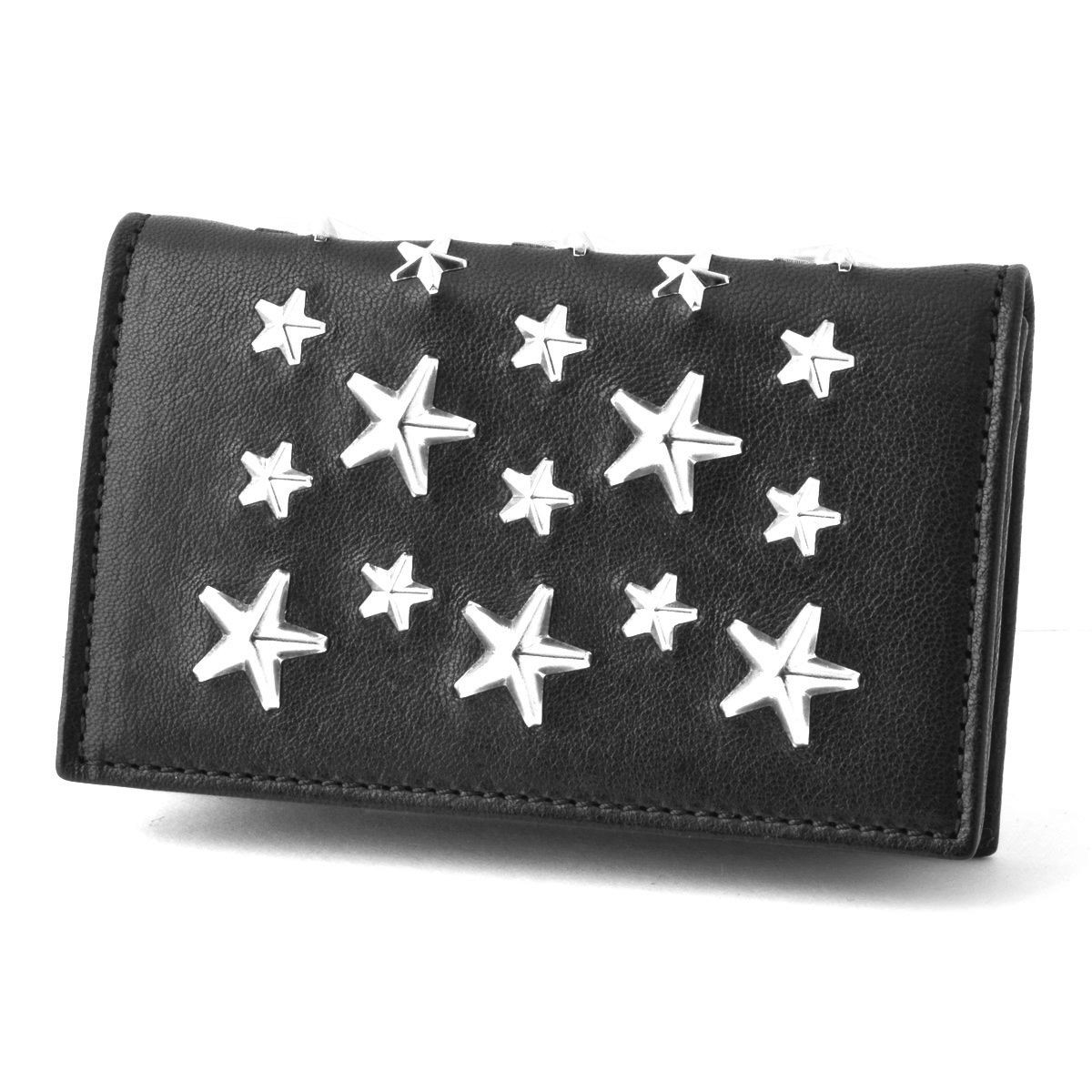 ジミーチュウ JIMMY CHOO NELLO/CST 010003 BLACK スタースタッズ カードケース 名刺入れ