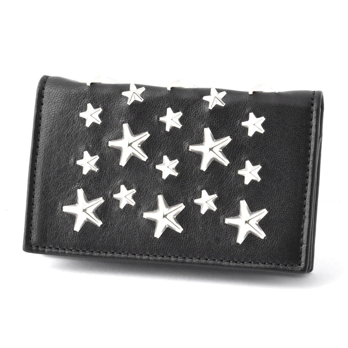 ジミーチュウ JIMMY CHOO NELLO/CST 010003 BLACK スタースタッズ カードケース 名刺入れ