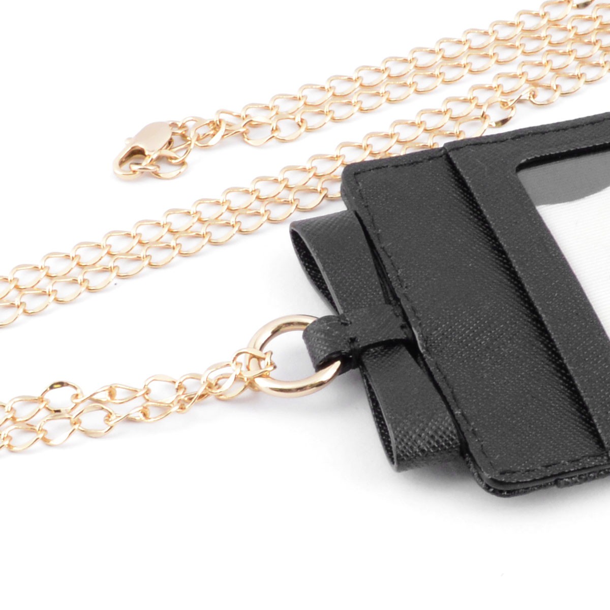 ケイトスペード Kate Spade PWRU4643 001 Black Cedar Street Lanyard リボンモチーフ チェーンストラップ付 パス（定期）・カードケース入れ