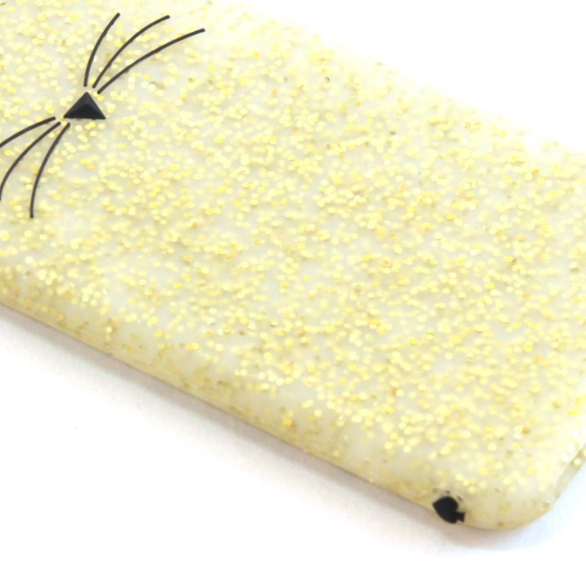 ケイトスペード Kate Spade 8ARU1571 743 Gold Glitter ネコモチーフ 猫型 アイフォンケース （iphone6・6s専用） スマホカバー Glitter Cat IPhone 6