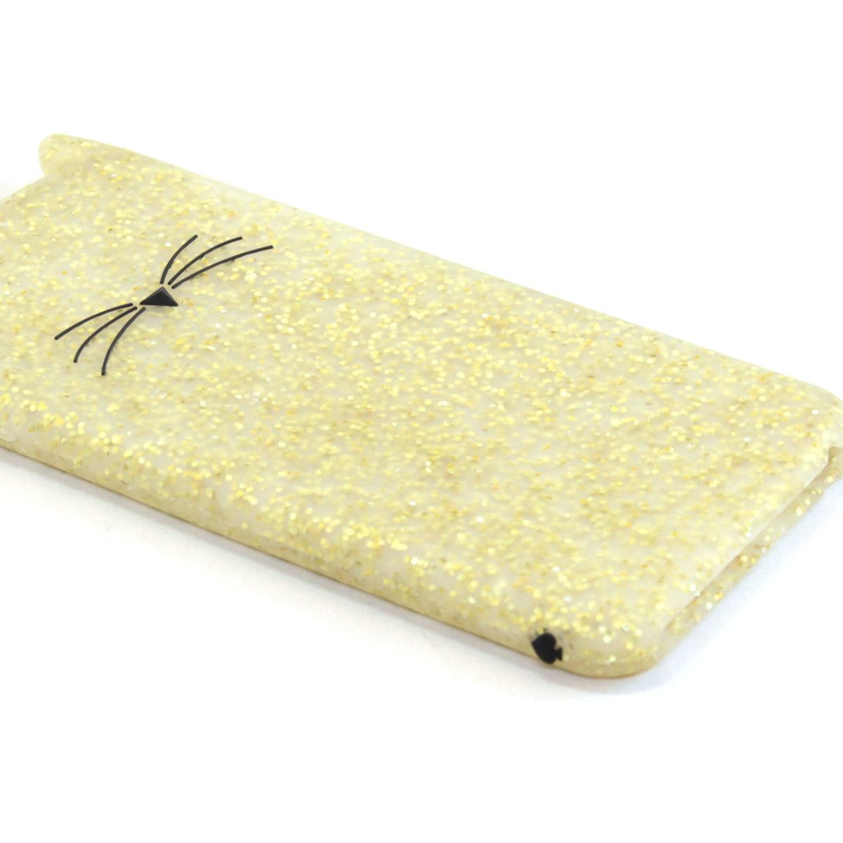 ケイトスペード Kate Spade 8ARU1572 743 Gold Glitter ネコモチーフ 猫型 アイフォンケース （iPhone 6 Plus/6S Plus専用） スマホカバー Glitter Cat IPhone 6plus