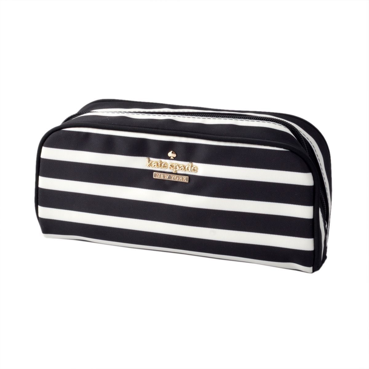 ケイトスペード Kate Spade PWRU5118 071 ボーダー柄 コスメポーチ 小物入れ CLASSIC NYLON berrie