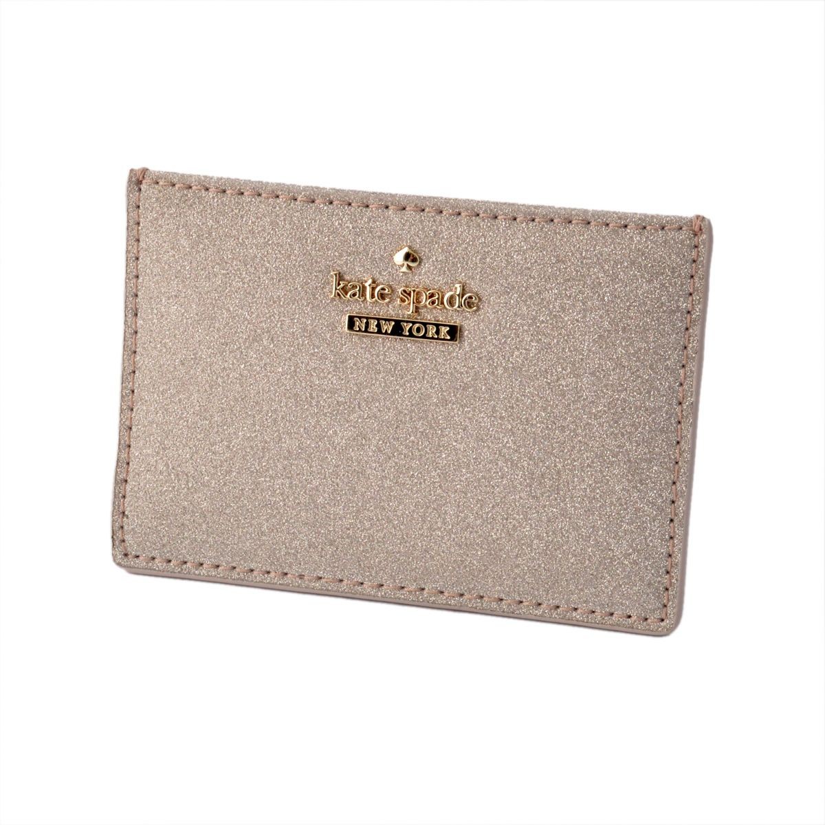 ケイトスペード Kate Spade PWRU5236 705 ラメ入り カードケース 名刺入れ BURGESS COURT card holder