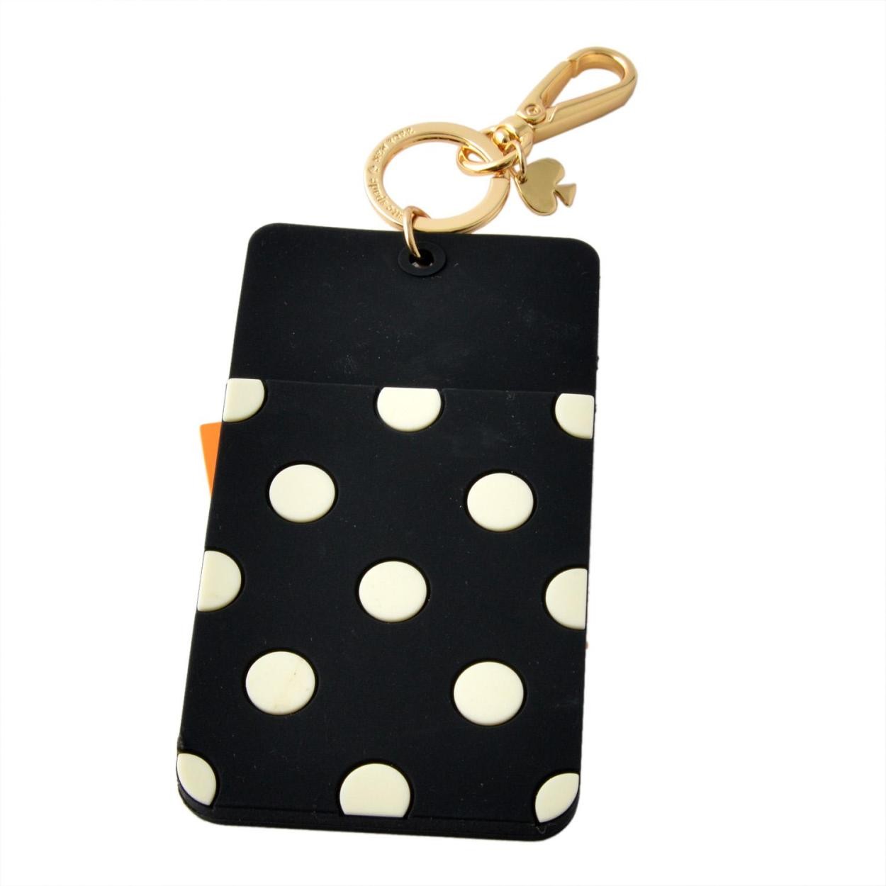 ケイトスペード Kate Spade 166451 Black Dot パス（定期）・カード入れ バッグチャーム IDホルダー WHY HELLO THERE ID CLIP