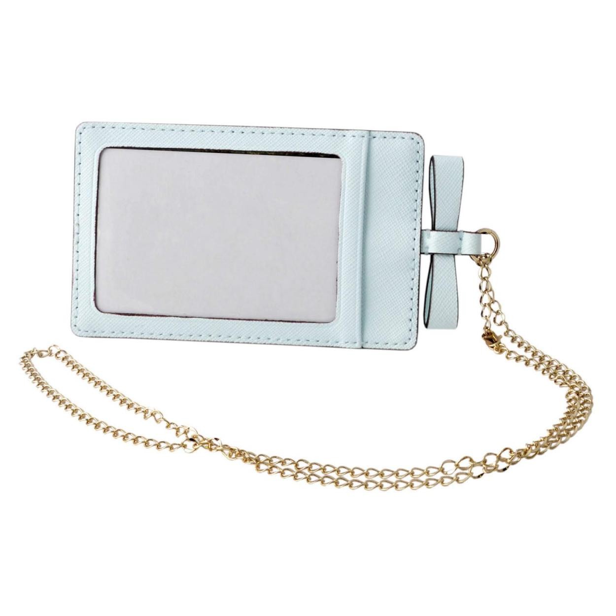 ケイトスペード Kate Spade PWRU5486 463 リボンモチーフ チェーンストラップ付 パス（定期）・カード入れ CAMERON STREET lanyard