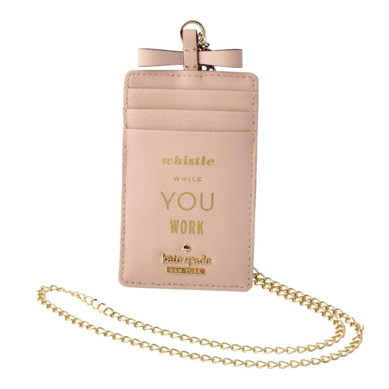 ケイトスペード Kate Spade PWRU5486 231 リボンモチーフ チェーンストラップ付 パス（定期）・カード入れ CAMERON STREET lanyard