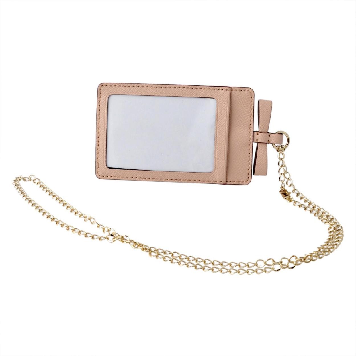 ケイトスペード Kate Spade PWRU5486 231 リボンモチーフ チェーンストラップ付 パス（定期）・カード入れ CAMERON STREET lanyard
