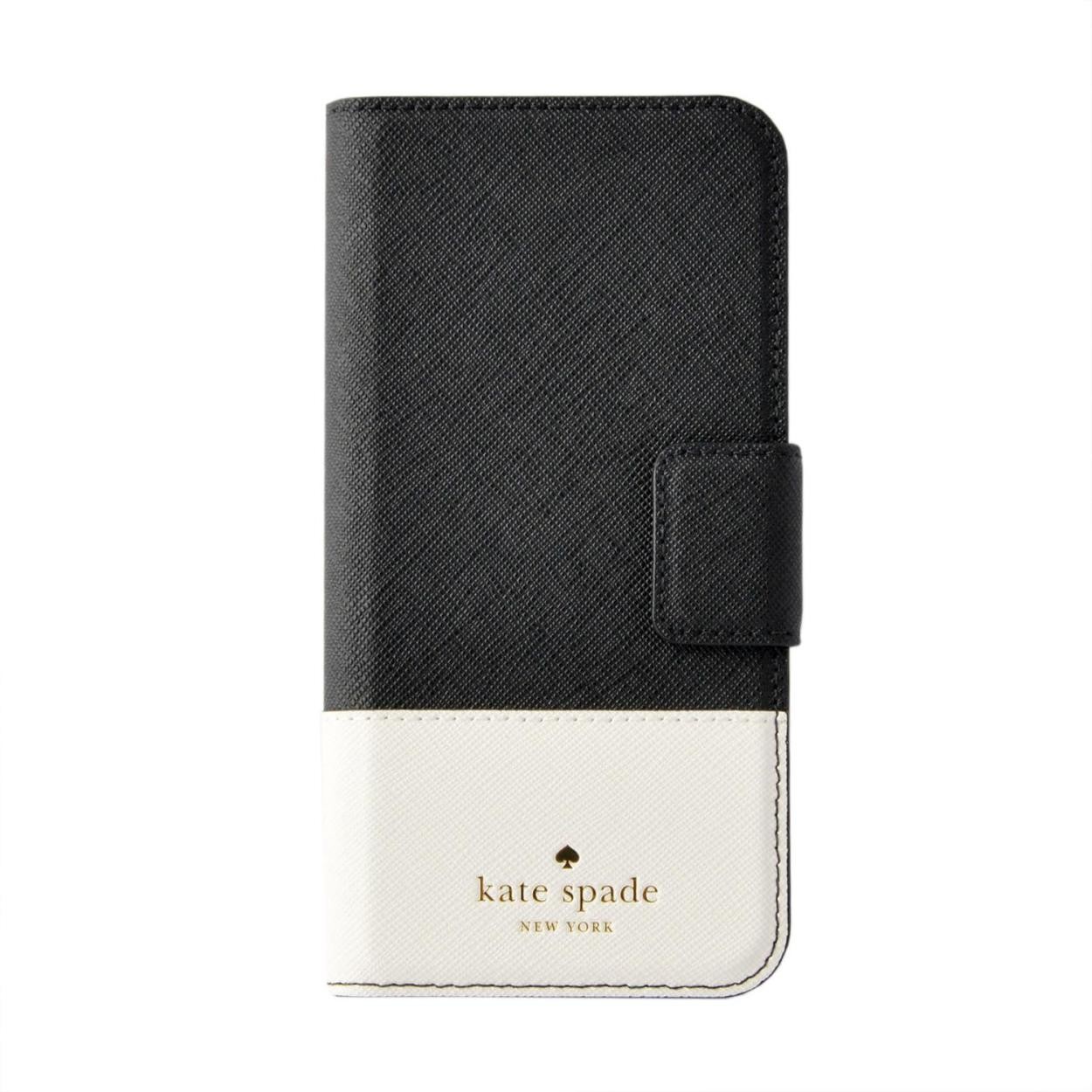 ケイトスペード Kate Spade 8ARU1645 045 バイカラー 手帳型 アイフォン7専用ケース スマートフォンカバー IPHONE CASES LEATHER WRAP FOLIO - 7