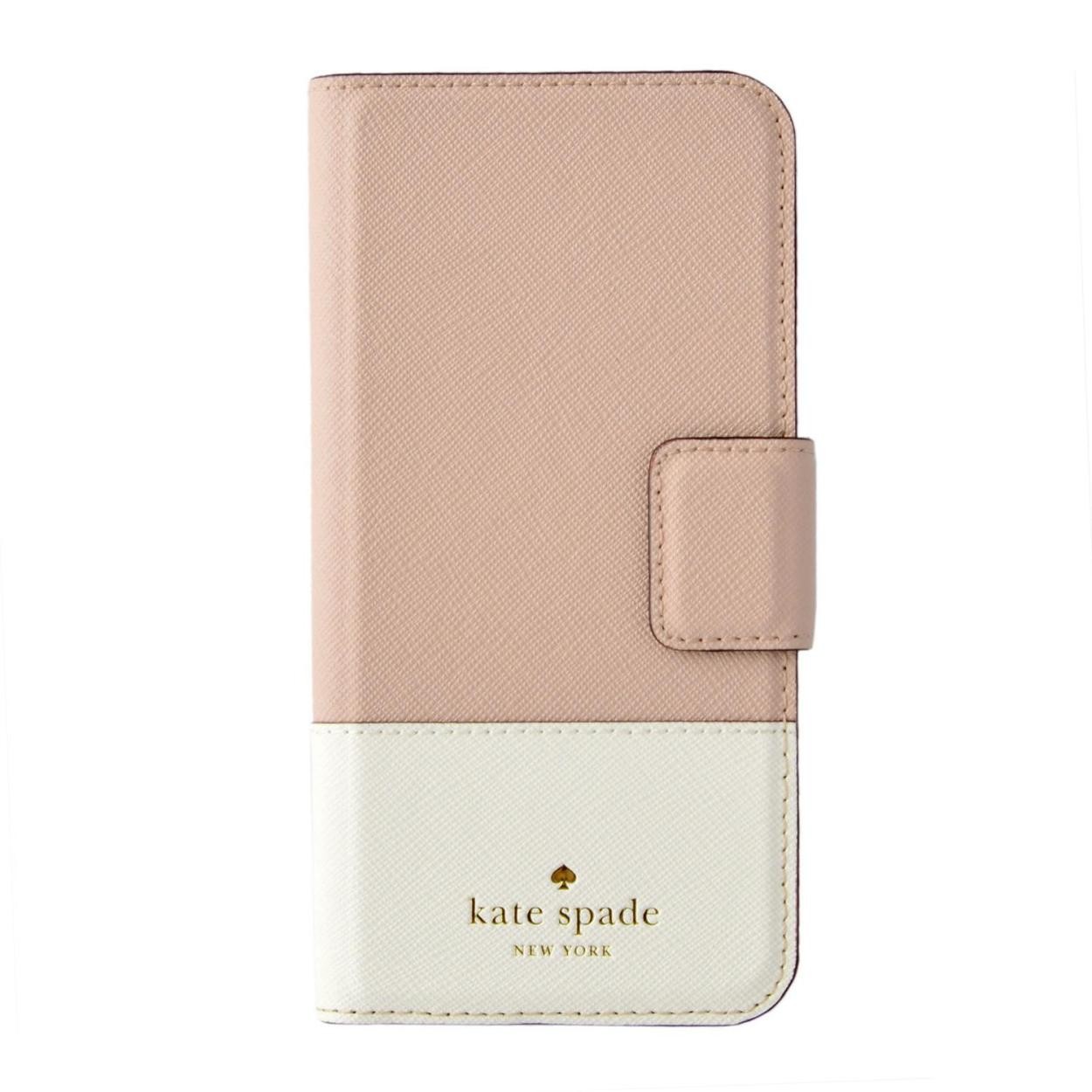 ケイトスペード Kate Spade 8ARU1645 908 バイカラー 手帳型 アイフォン7専用ケース スマートフォンカバー IPHONE CASES LEATHER WRAP FOLIO - 7