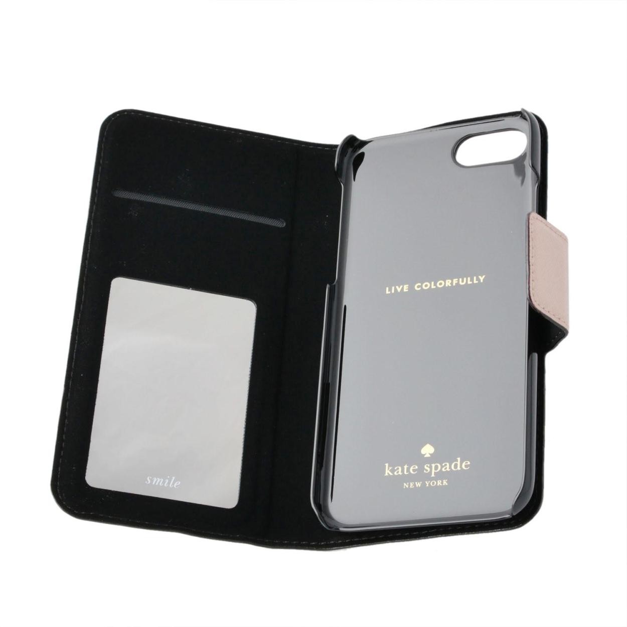 ケイトスペード Kate Spade 8ARU1645 908 バイカラー 手帳型 アイフォン7専用ケース スマートフォンカバー IPHONE CASES LEATHER WRAP FOLIO - 7