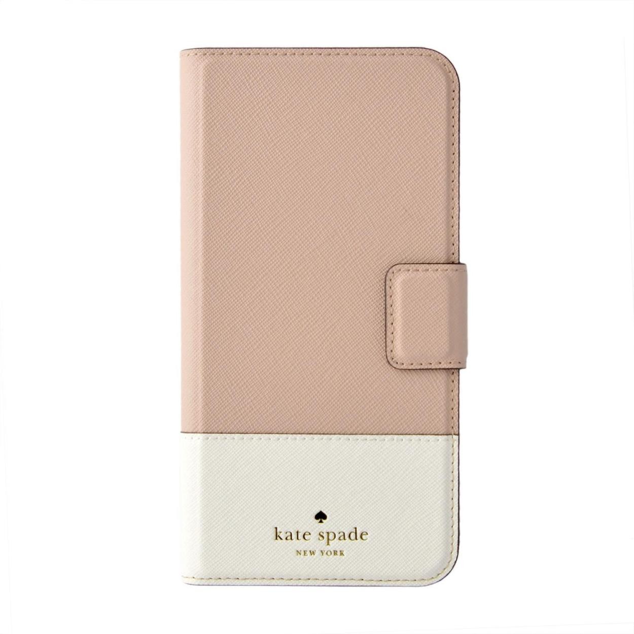 ケイトスペード Kate Spade 8ARU1657 908 バイカラー 手帳型 アイフォン7Plus専用ケース スマートフォンカバー IPHONE CASES LEATHER WRAP FOLIO - 7 PLUS