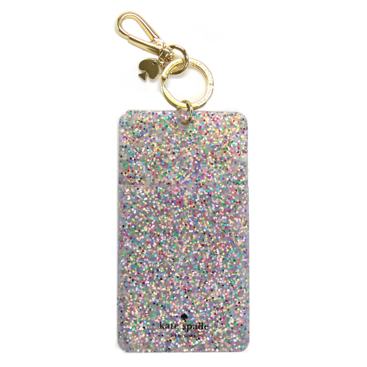 ケイトスペード Kate Spade 175736 Multi Glitter パス（定期）・カード入れ バッグチャーム IDホルダー WHY HELLO THERE ID CLIP